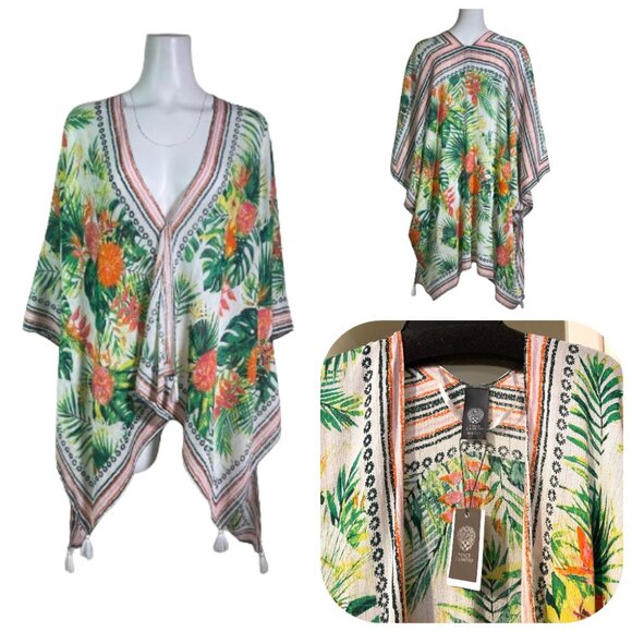 Vince Camuto Tops - NWT Vince Comuto Tropical Print Duster/Cover Up